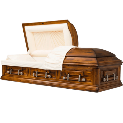 Norton (Solid Oak) | Oak Wood Casket with Satin Finish