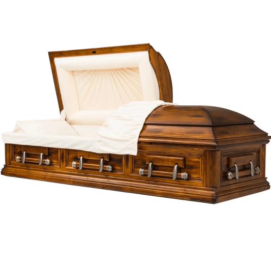 Norton (Solid Oak) | Oak Wood Casket with Satin Finish