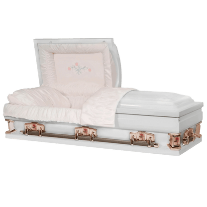 Paris Rose Oversize | White Steel Oversize Casket with Pink Interior