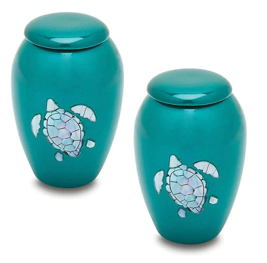 Pair of Pet Keepsake Urns - Sea Turtle | Designer Keepsake Urns