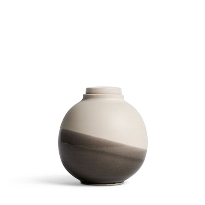 Solstice X Terra Noir |  Soft White With Gray Moon Keepsake Urn