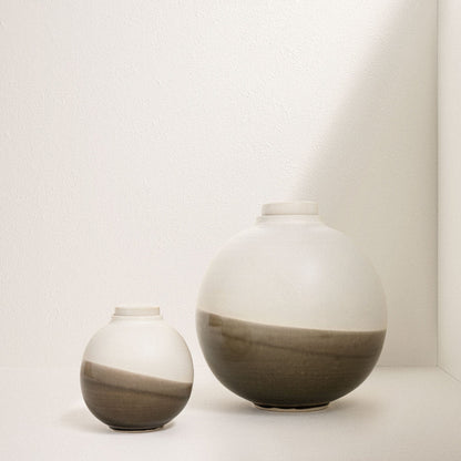 Solstice X Terra Noir |  Soft White With Gray Moon Keepsake Urn