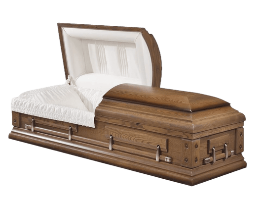 The Bayfield | Oak Wood Casket with Satin Finish