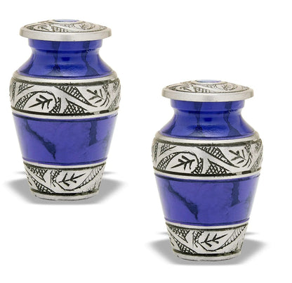 Pair of Pet Keepsake Urns - Purple | Colorful Keepsake Urns