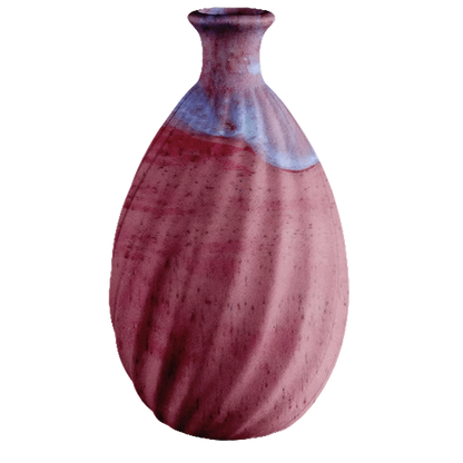 Twist Vase (Sunstone Red) – Made with Solidified Cremains