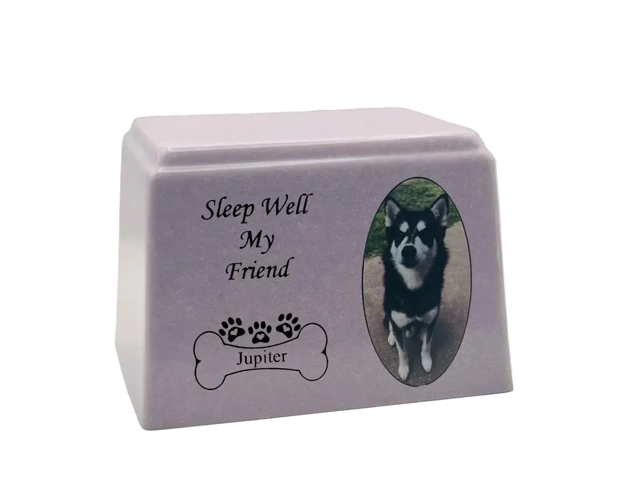 Cultured Marble Pet Urn | Lavender Pet Urn