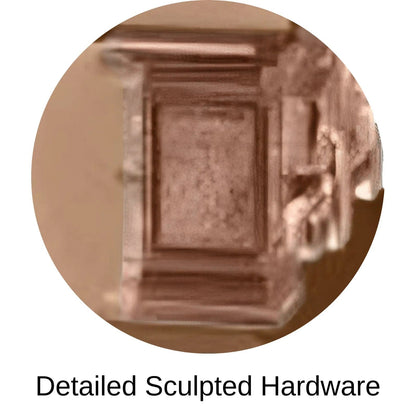 Sculpted hardware of Titan Casket Satin Series Casket
