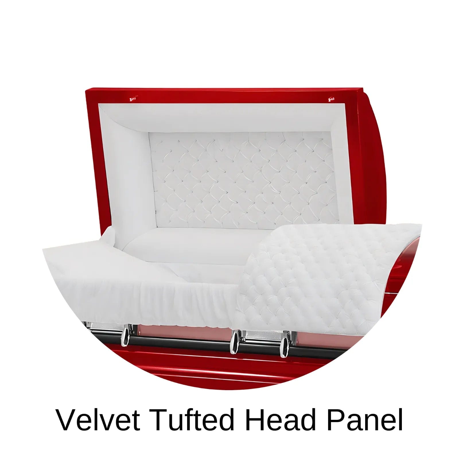 Load image into Gallery viewer, Velvet Tufted Head Panel Of Titan Era Series Casket 
