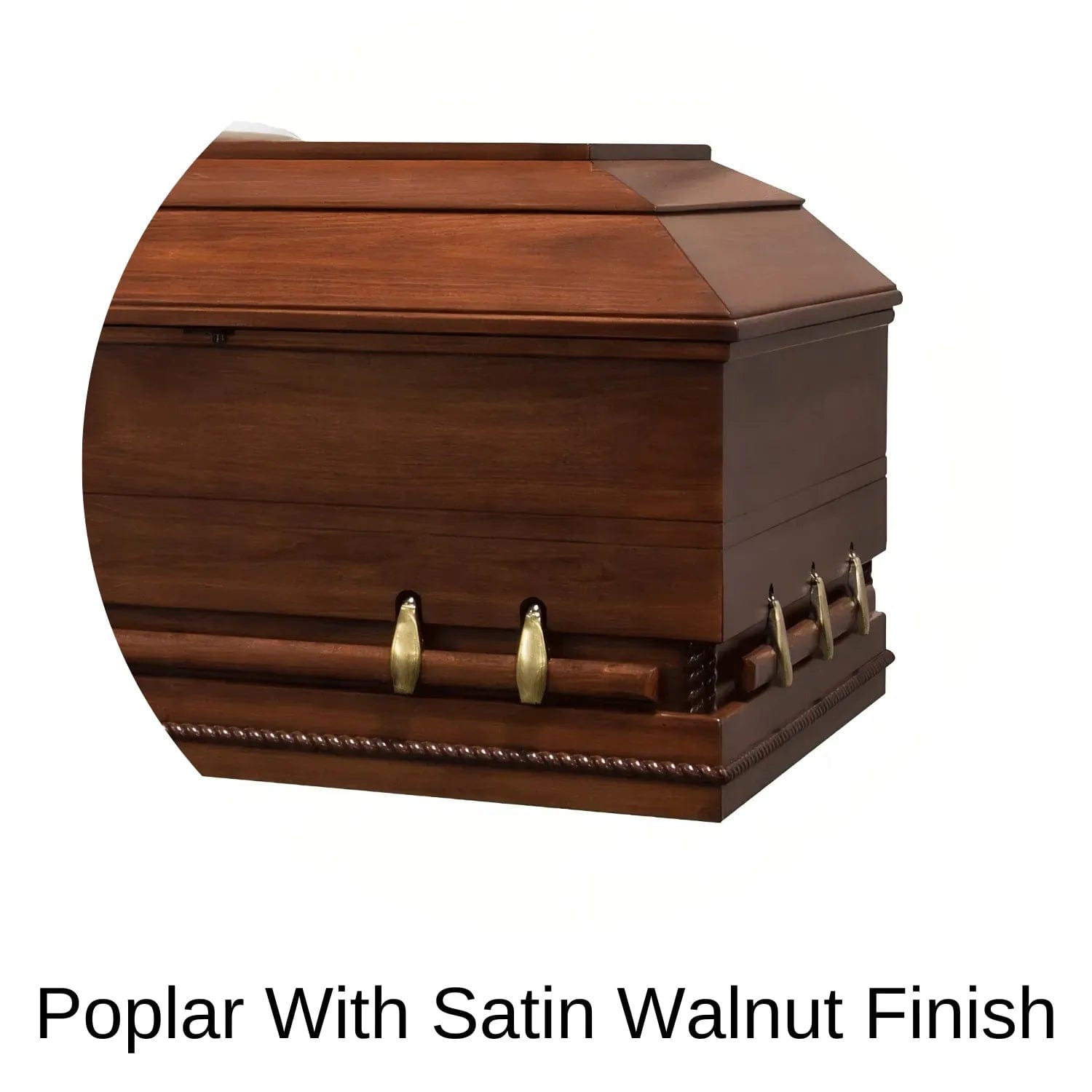 Satin Walnut Finish Of Major XL (Poplar) Series Wood Casket