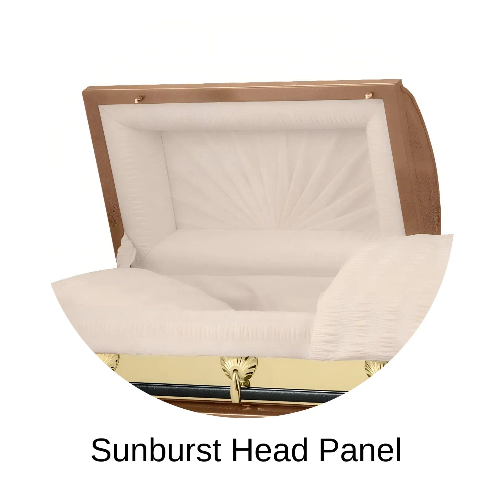 Sunburst Head Panel Of Titan Reflection Series Casket 