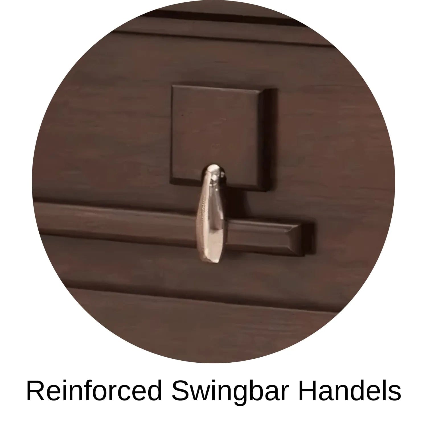 Reinforced Swingbar Handles Of Titan Pillar (Poplar) Series Wood Casket