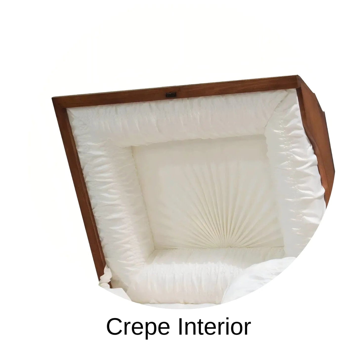 Crepe Interior Of  Major XL (Poplar) Series Wood Casket