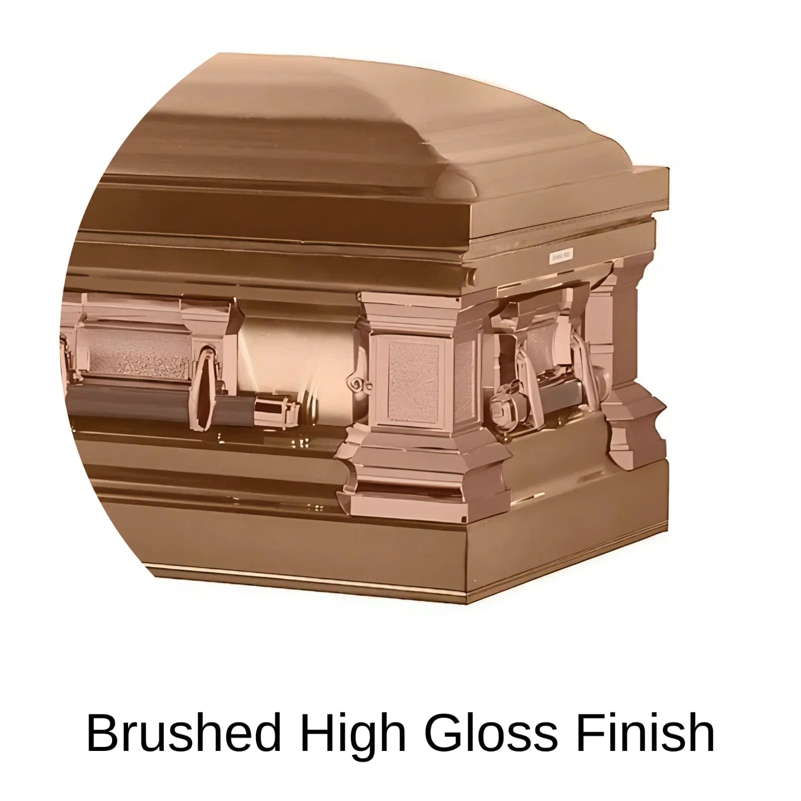 Brushed High Gloss Finish of Titan Casket Era Series Casket