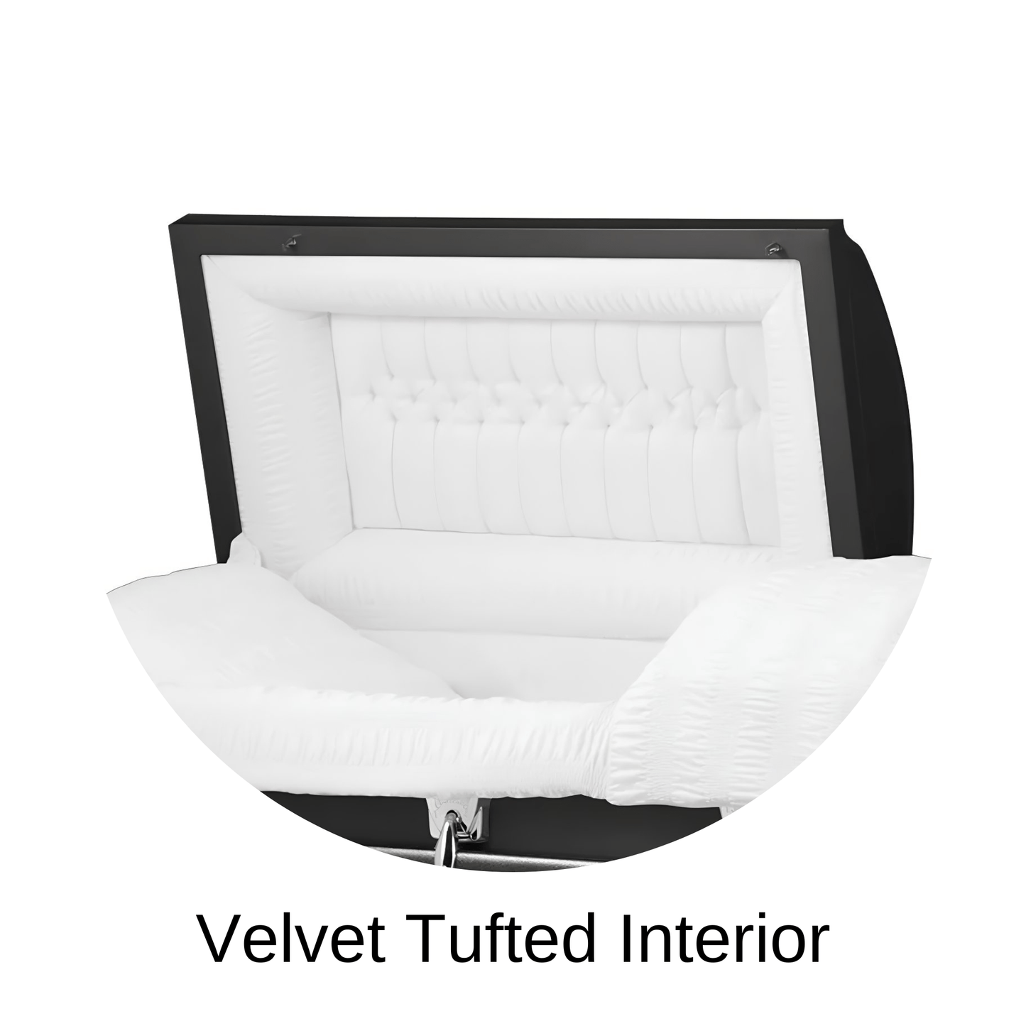 Velvet Tufted Head Panel Of Titan Cambridge Series Casket 
