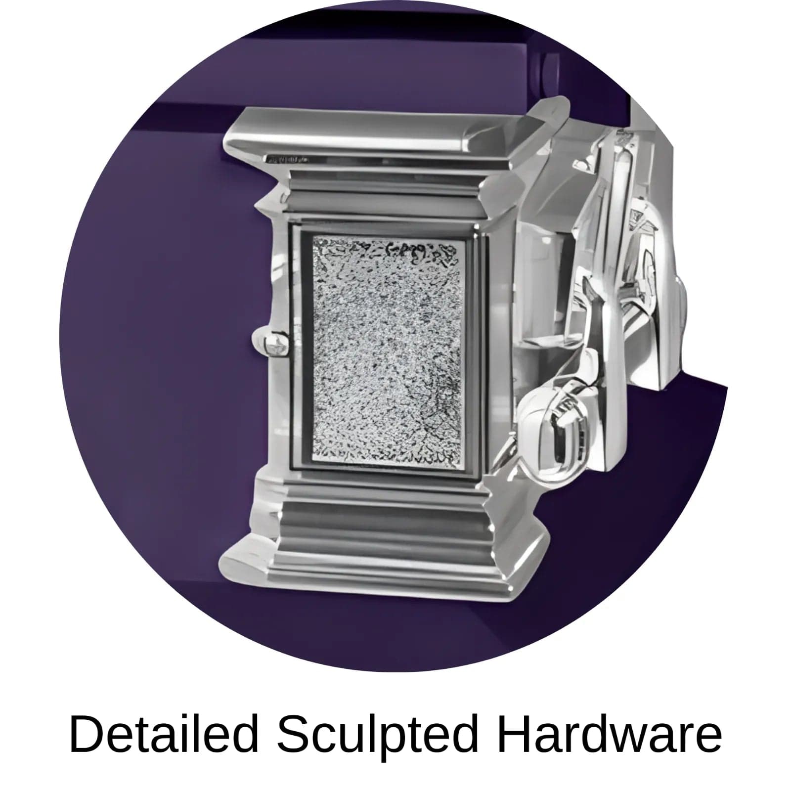 Load image into Gallery viewer, Sculpted hardware of Titan Casket Satin Series Casket
