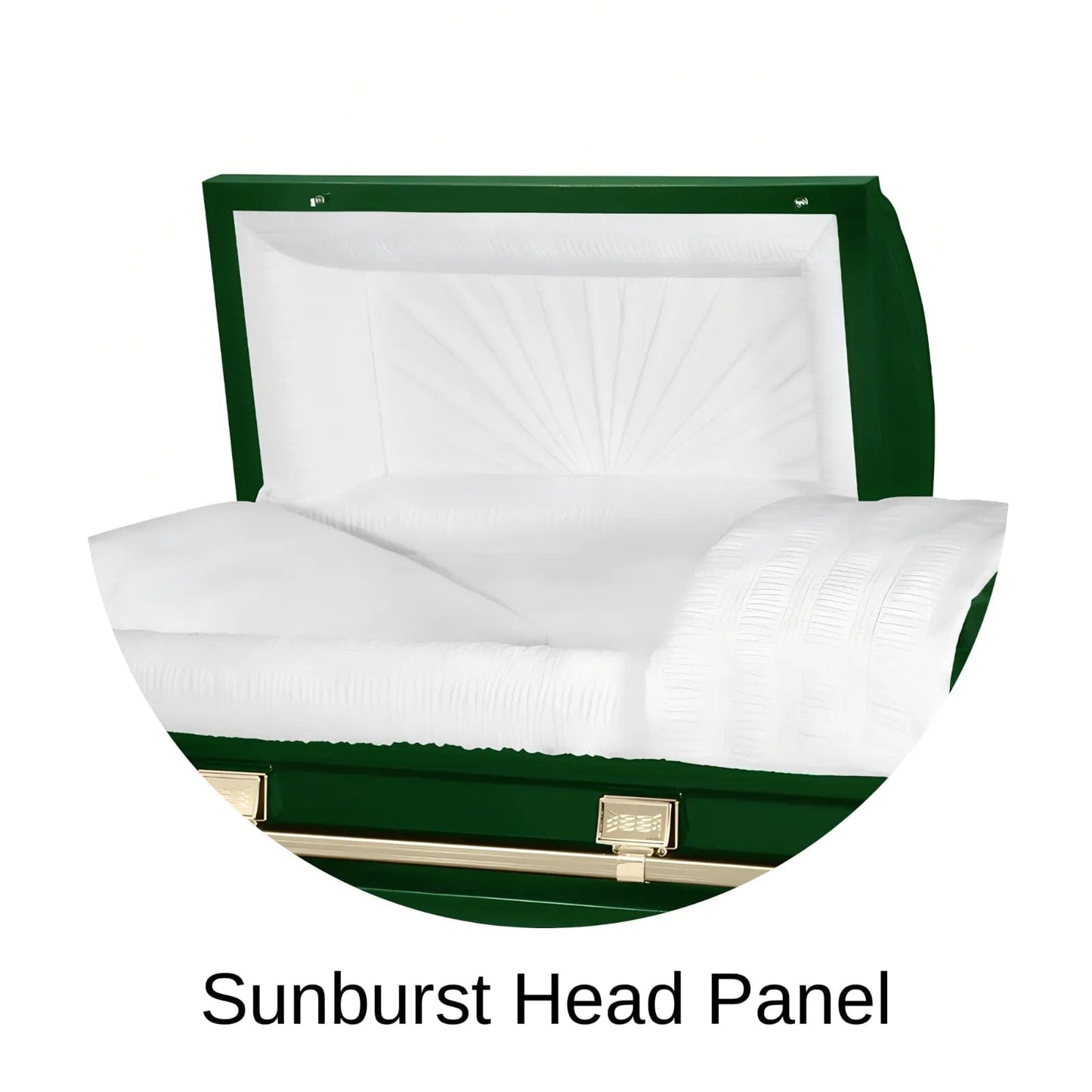 Sunburst Head Panel Of Titan Atlas XL Series Casket 