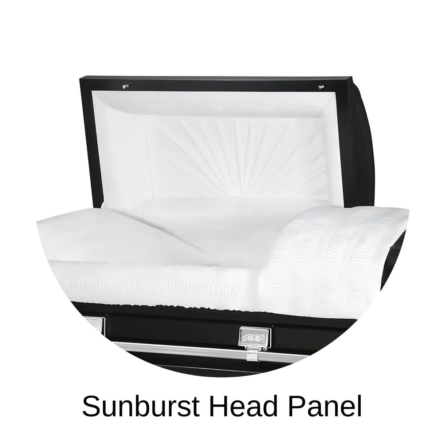 Sunburst Head Panel Of Titan Atlas XL Series Casket 