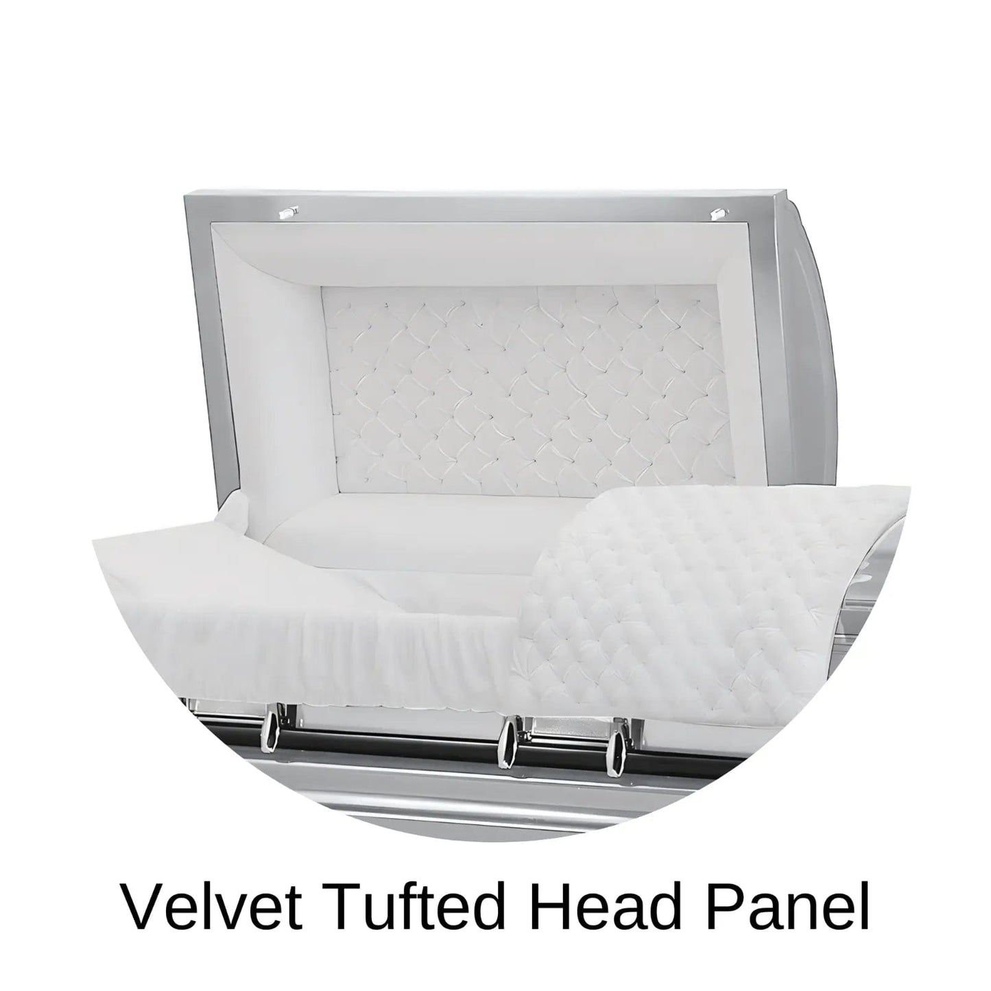Velvet Tufted Head Panel Of Titan Era Series Casket 