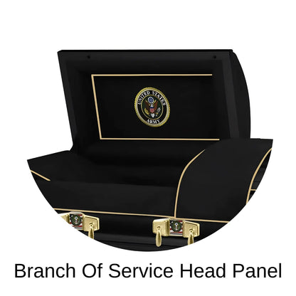 Branch of service head panel Titan Casket Veteran Select XL Army Casket