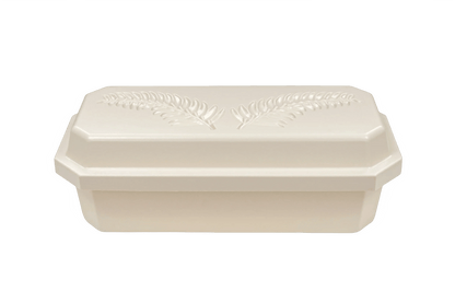 Standard Pet Casket | Almond With Pink Hibiscus