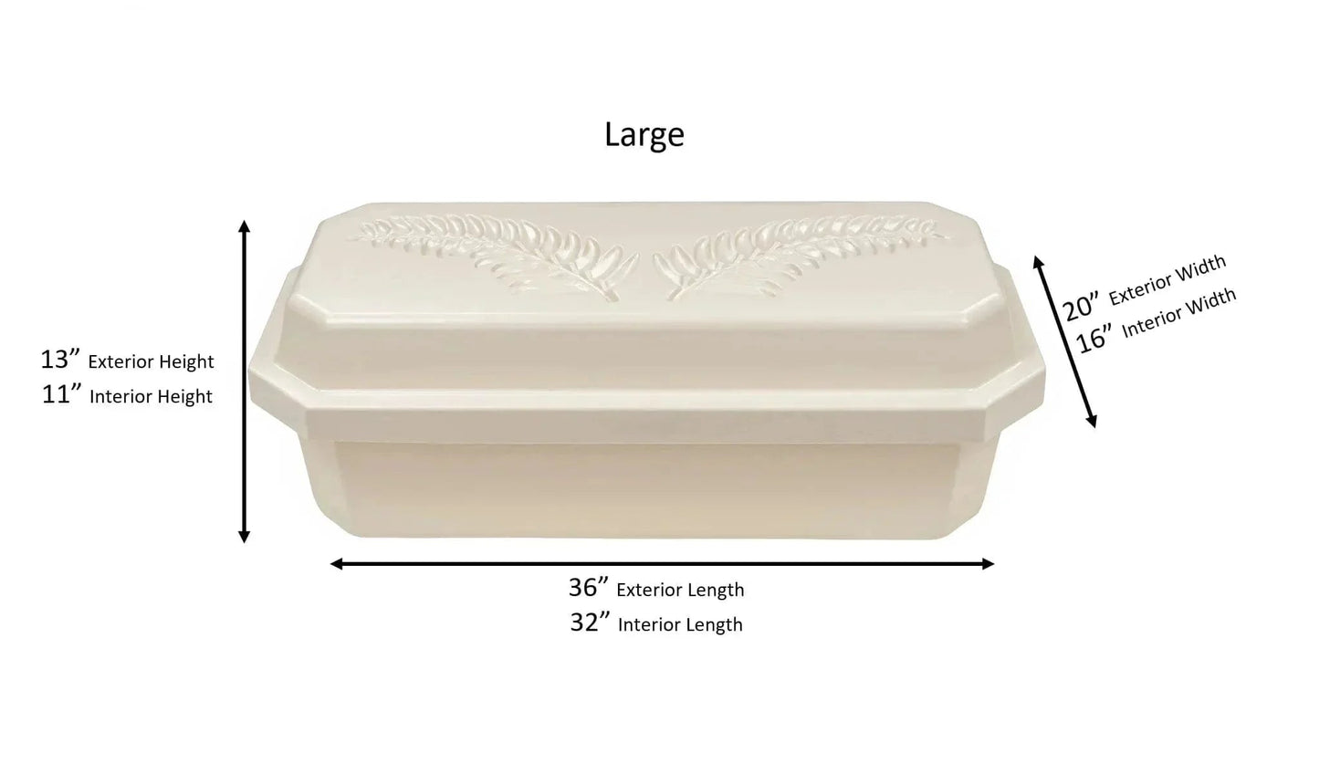 Standard Pet Casket | Almond With Grey