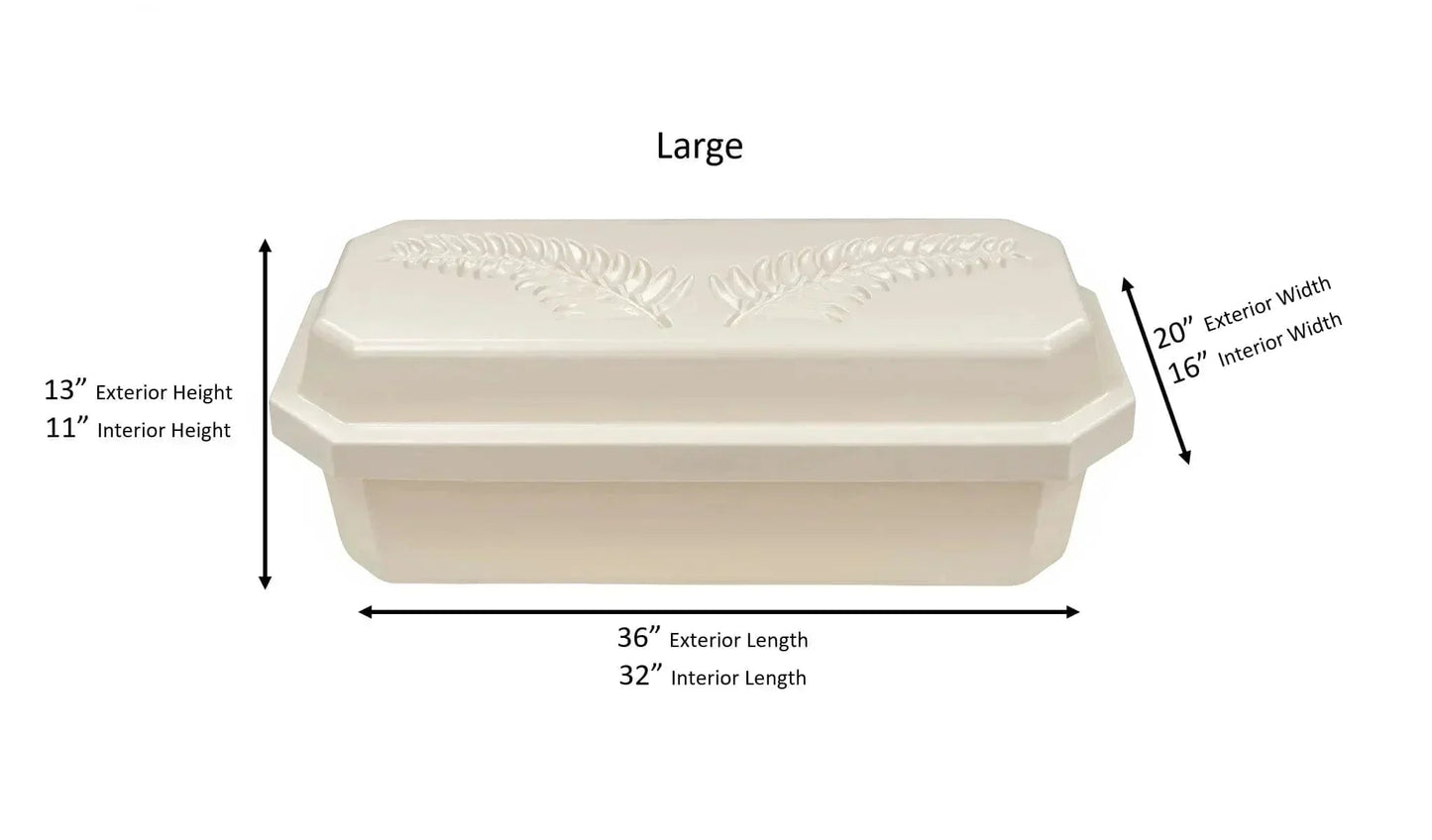 Standard Pet Casket | Almond With Pink Hibiscus