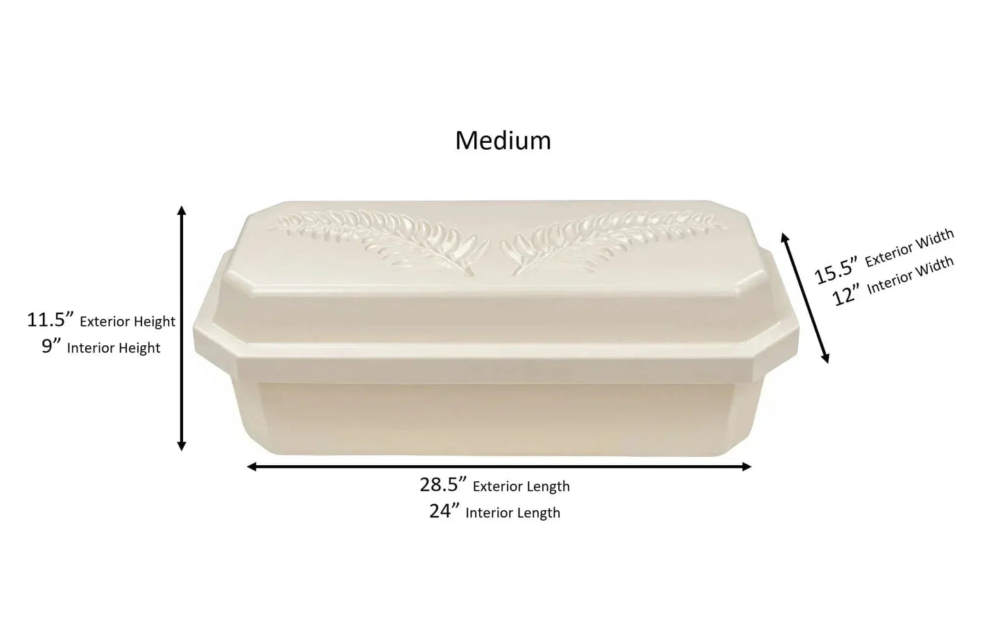 Standard Pet Casket | Almond With Pink Hibiscus