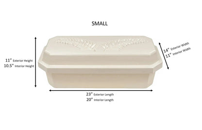 Standard Pet Casket | Almond With Grey