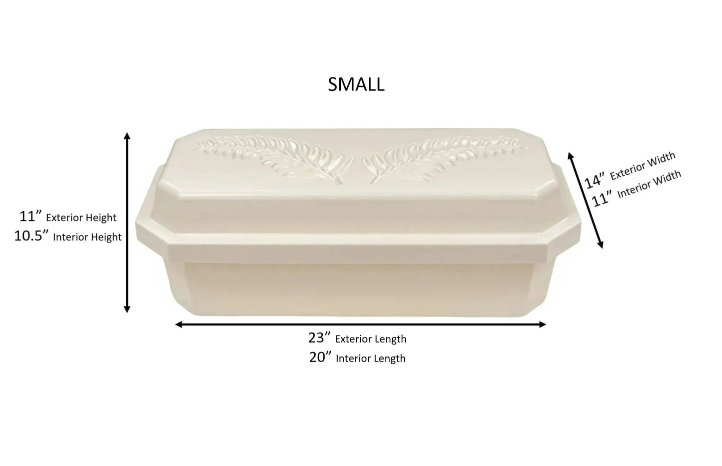 Standard Pet Casket | Almond With Pink Hibiscus