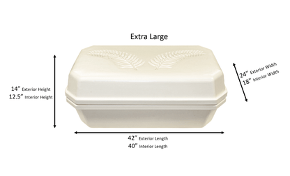 Classic Pet Casket With Interior | Almond & Pink Hibiscus