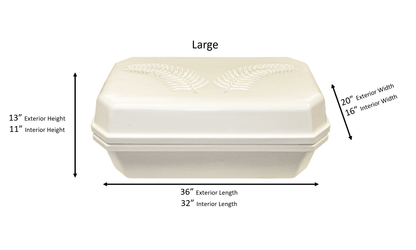 Classic Pet Casket With Interior | Almond & Pink Hibiscus