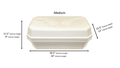 Classic Pet Casket With Interior | Almond & Pink Hibiscus