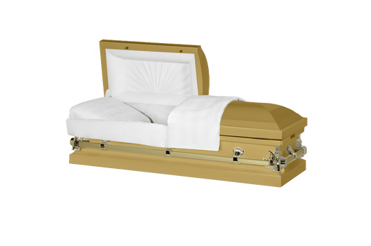 Steel Pet Casket | Gold