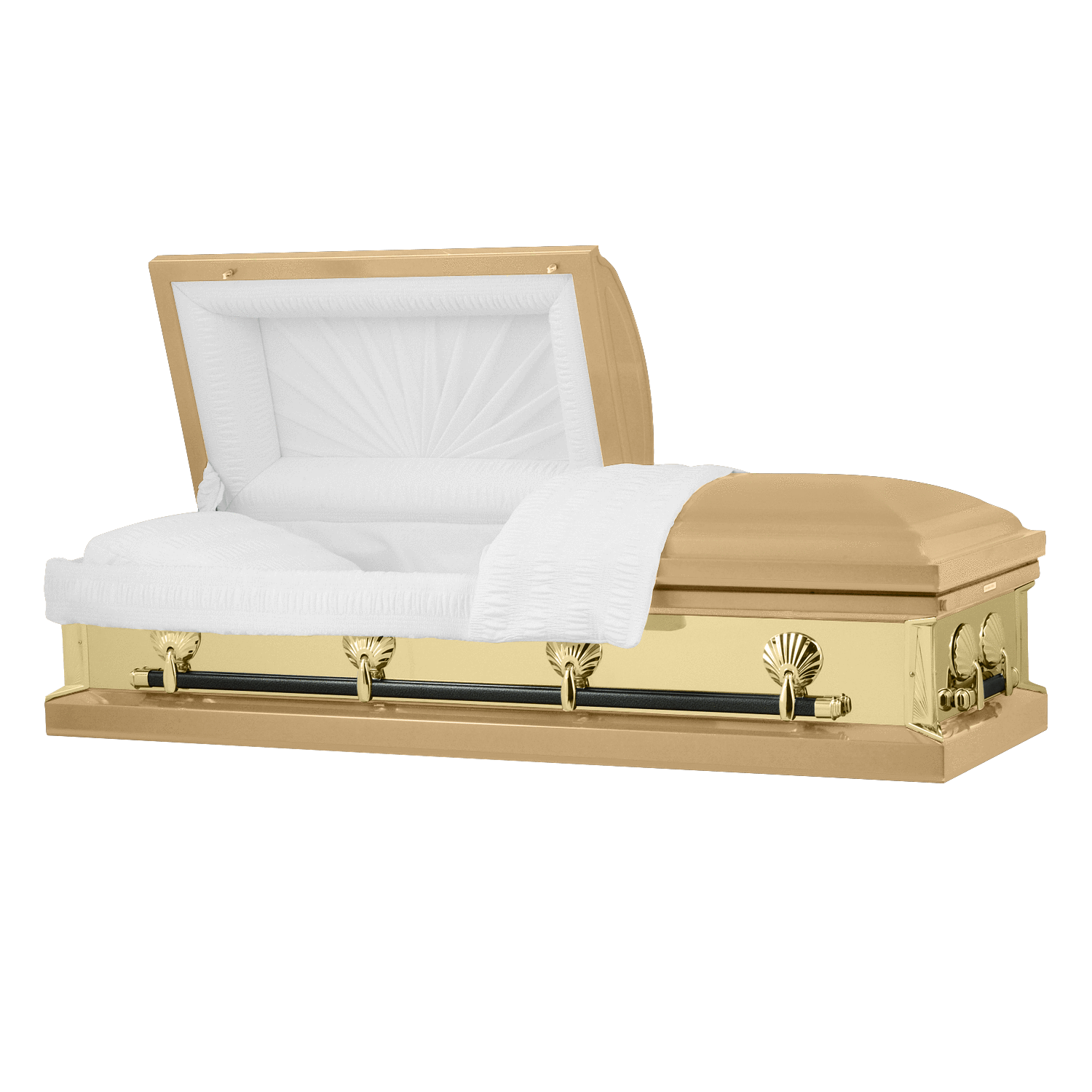 Load image into Gallery viewer, Reflections Series | Gold Steel Casket with White Interior - Titan Casket
