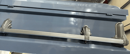 Andover Series | Light Blue Steel Casket with Light Blue Interior