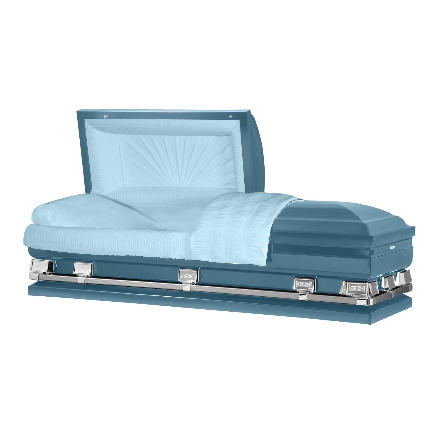 Light Blue Metal Oversize Casket - Buy Oversize Coffin - Titan Atlas ...