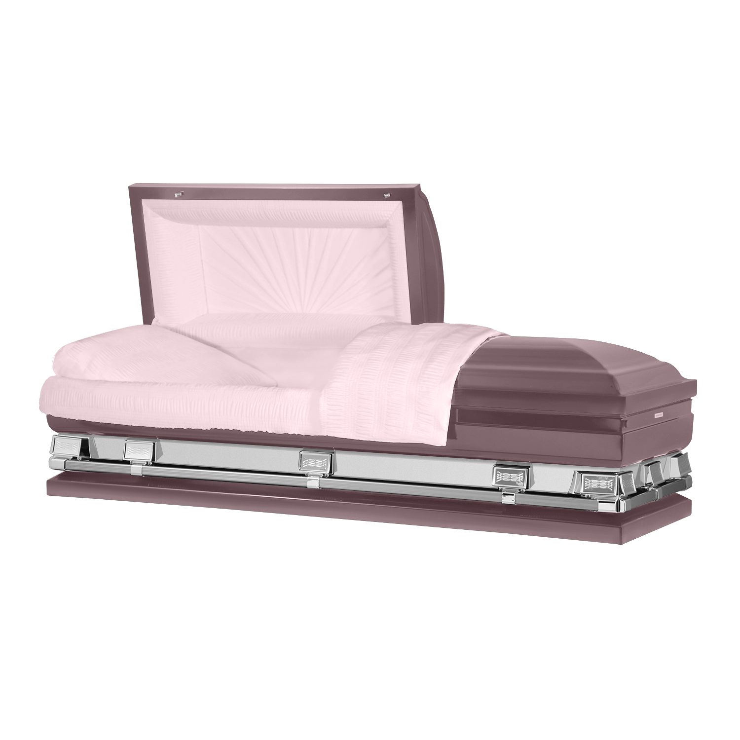 Reflections XL | Orchid Steel Oversize Casket with Pink Interior - Titan Casket