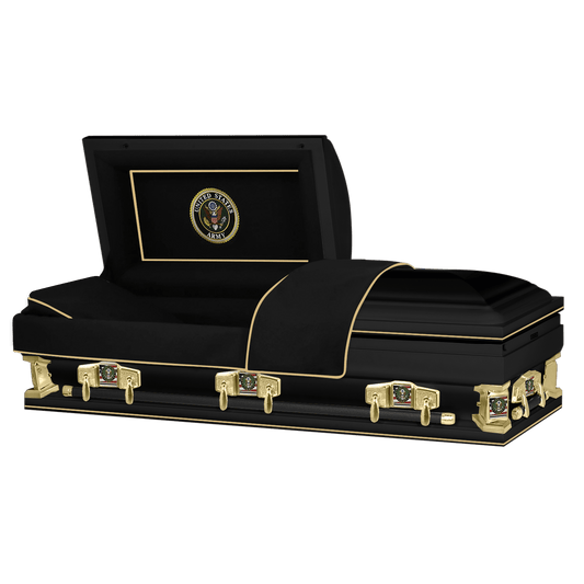 Veteran Select XL | Army Oversize Black Steel Casket