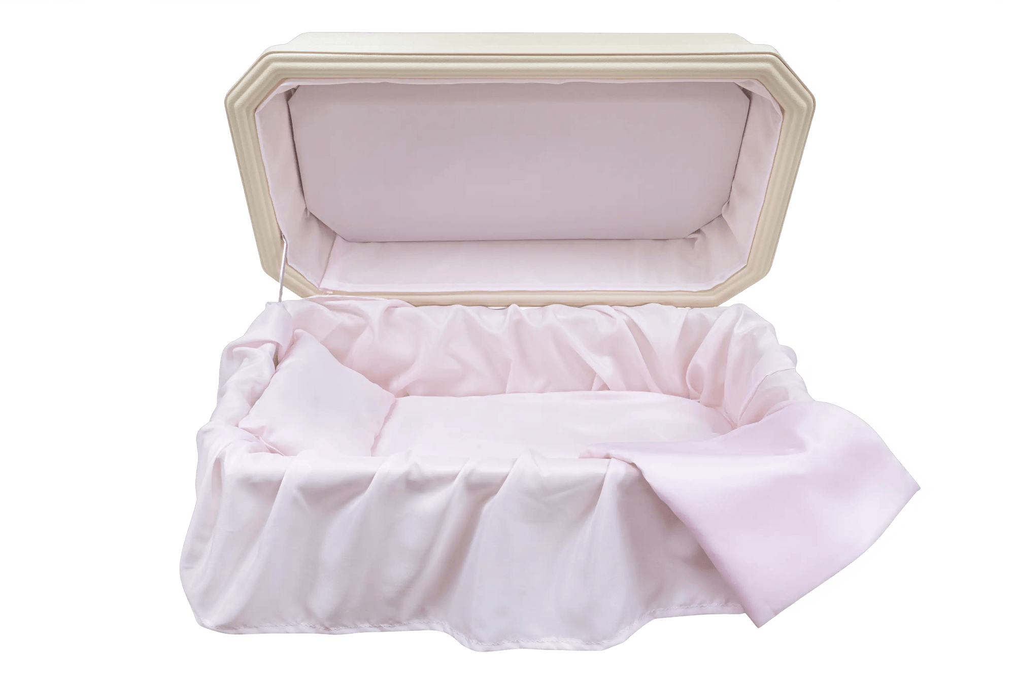 Load image into Gallery viewer, Platinum Pet Casket | Almond With Pink
