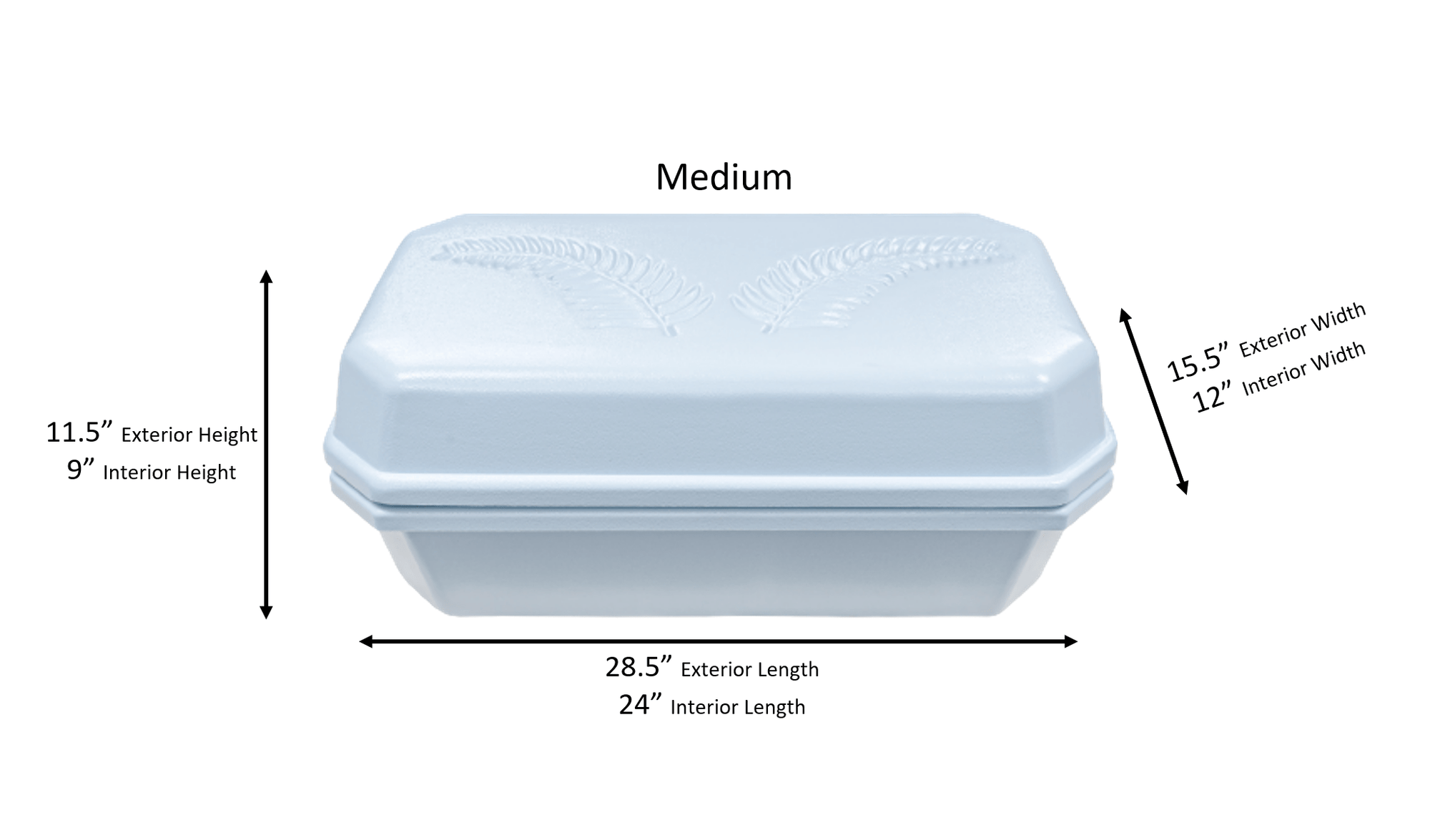 Platinum Pet Casket | Blue
