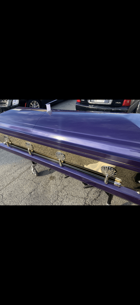 Reflections Series | Royal Purple Steel Casket with White Interior - Titan Casket