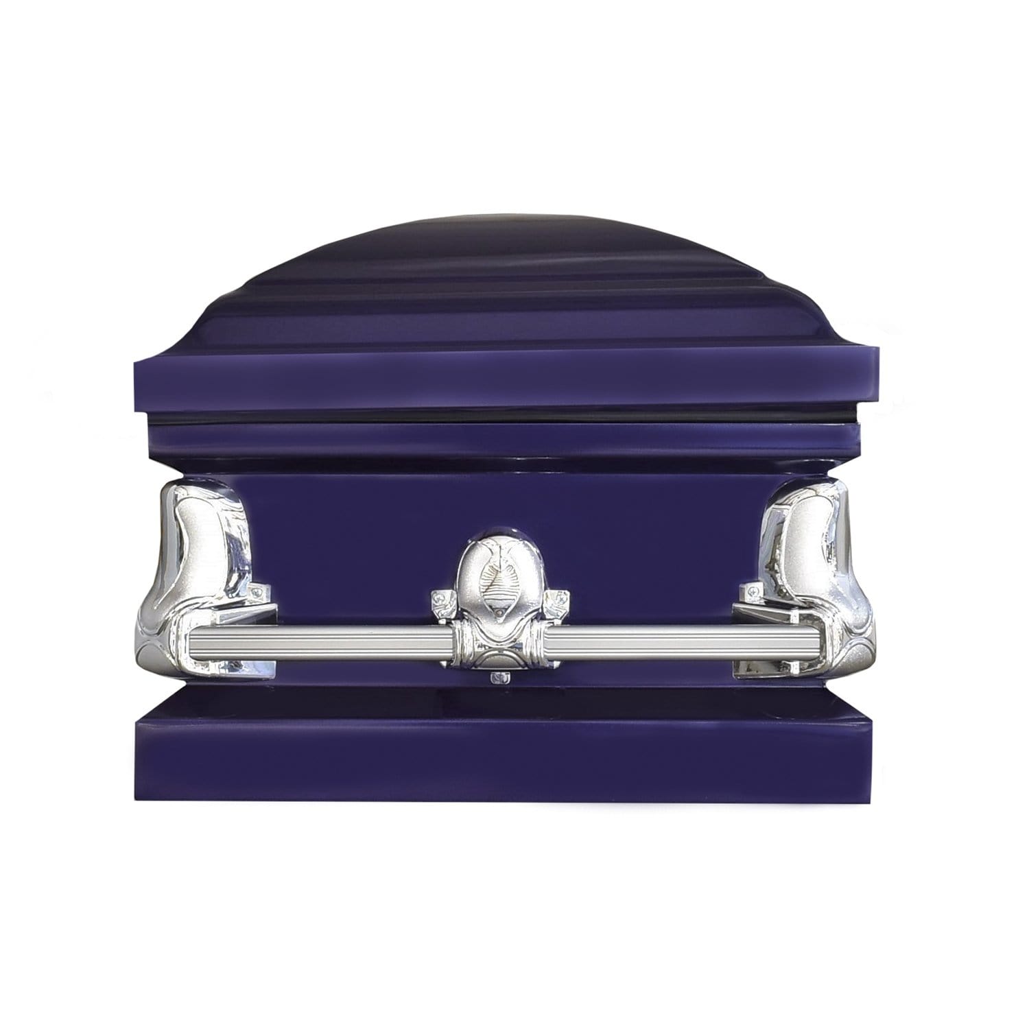 Orion Series | Royal Purple Steel Casket with White Interior - Titan Casket