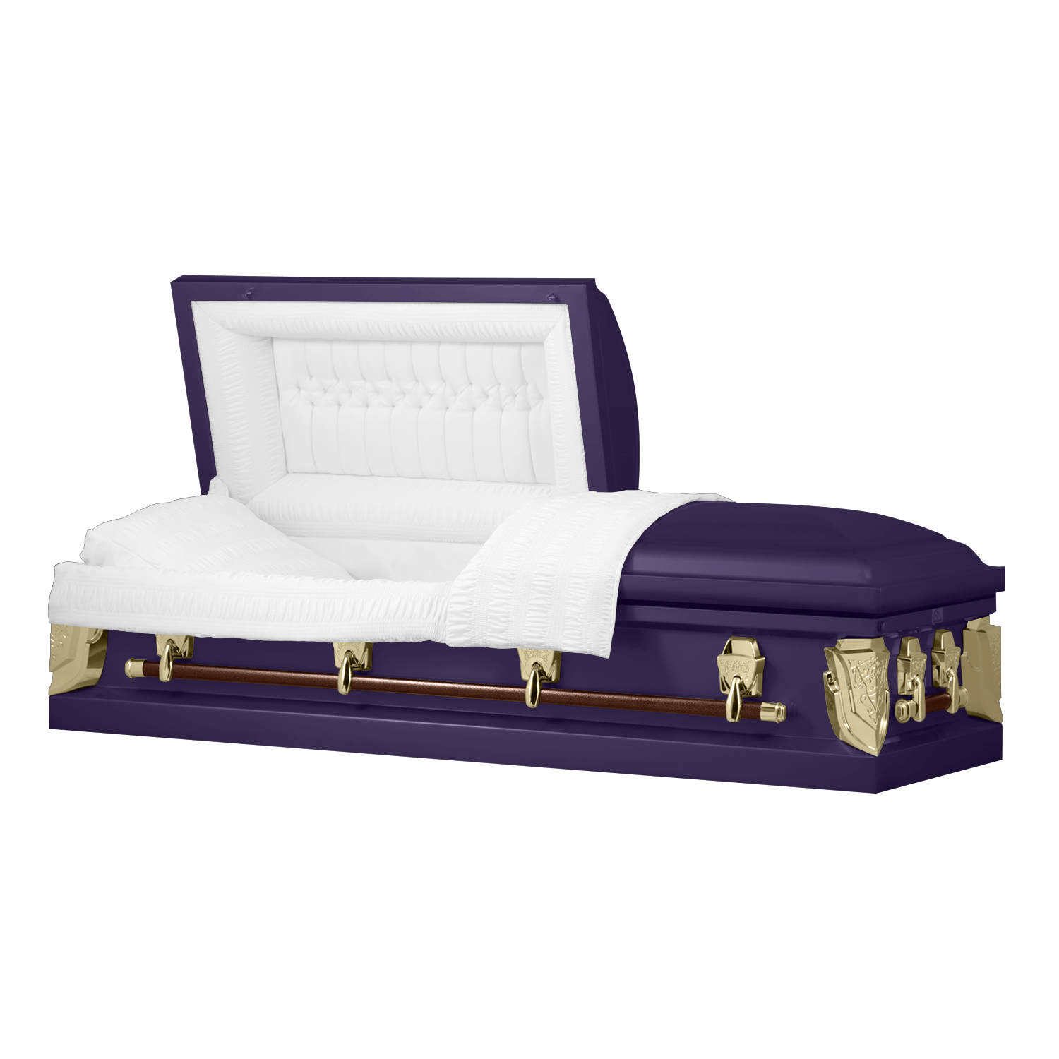 Load image into Gallery viewer, Cambridge Series | Purple and Gold Steel Casket with Copper Vein Bar - Titan Casket
