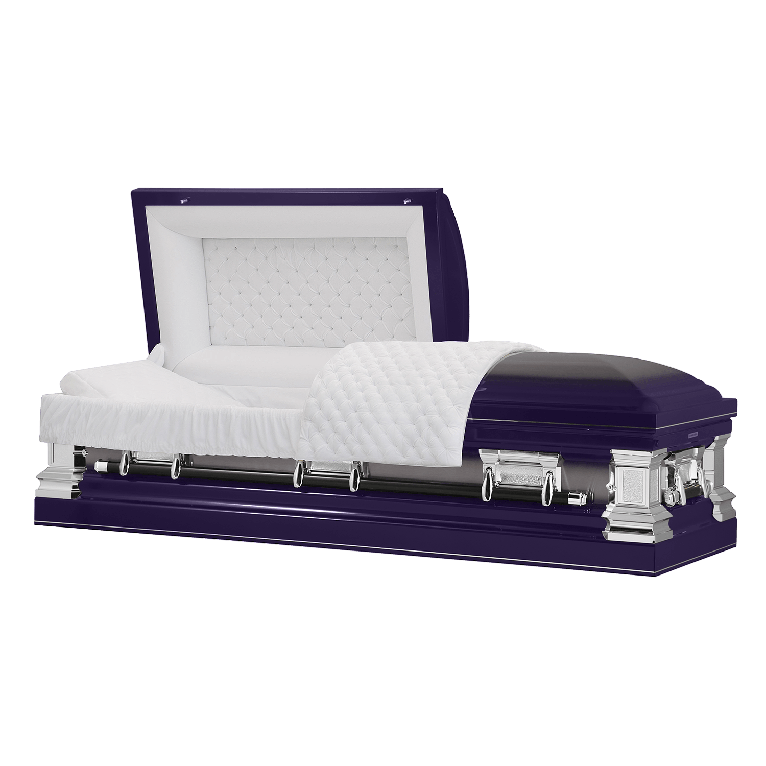 Load image into Gallery viewer, Era Series | Royal Purple Stainless Steel Casket with White Interior - Titan Casket
