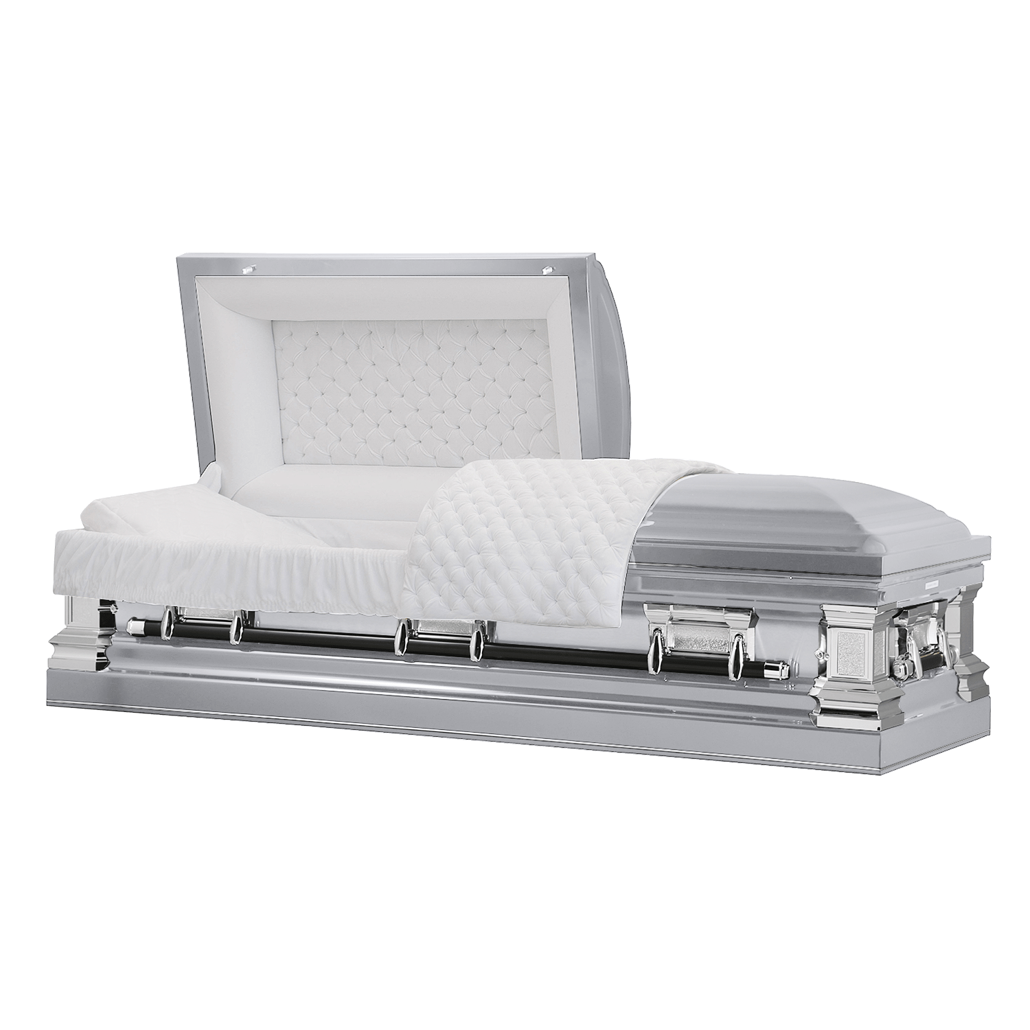 Load image into Gallery viewer, Era Series | Silver Stainless Steel Casket with White Interior - Titan Casket
