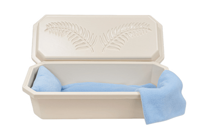 Standard Pet Casket| Almond & Blue