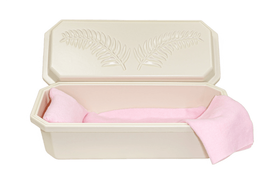 Standard Pet Casket | Almond With Pink