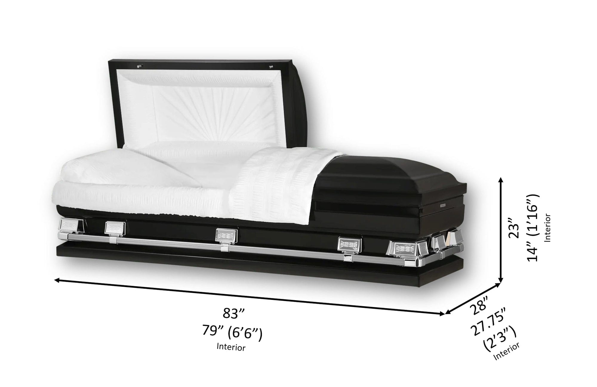 Load image into Gallery viewer, Dimensions Of Titan Casket Orion Series Casket

