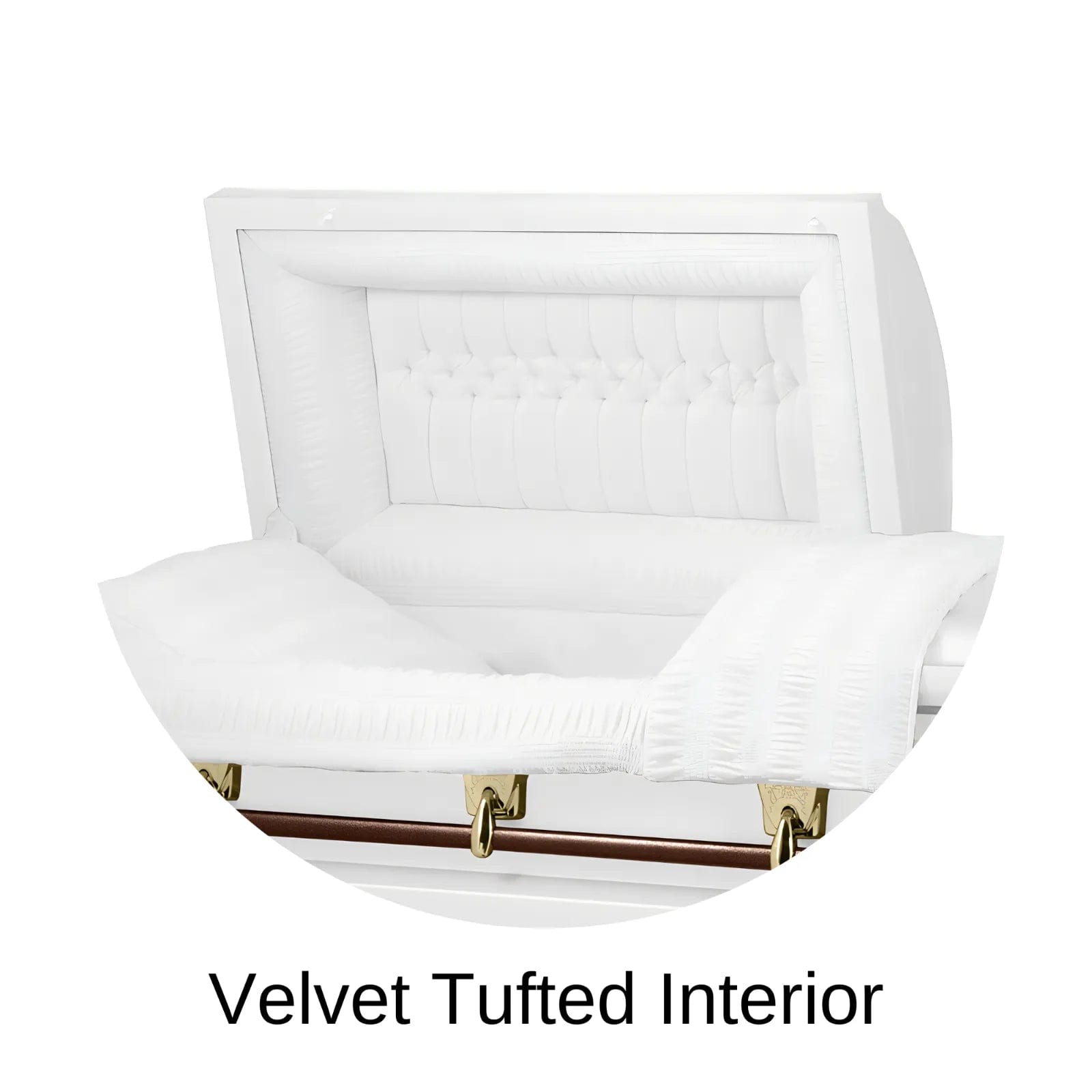 Velvet Tufted Head Panel Of Titan Cambridge Series Casket 