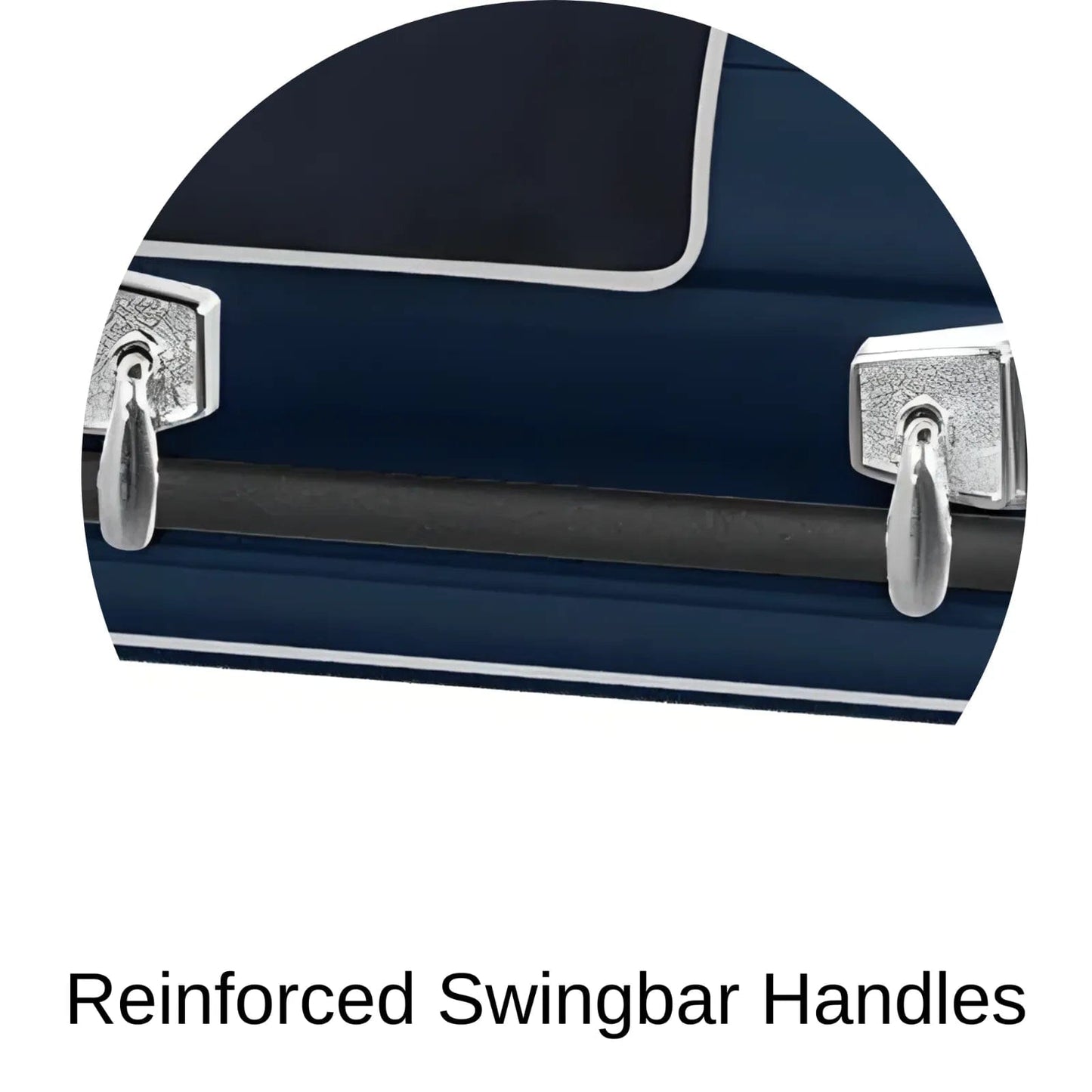 Reinforced Swingbar handles of Titan Casket Veteran Select Casket Coast Guard